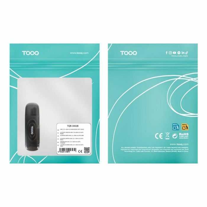 Lector de Tarjetas TooQ TQR-3002B Negro 9