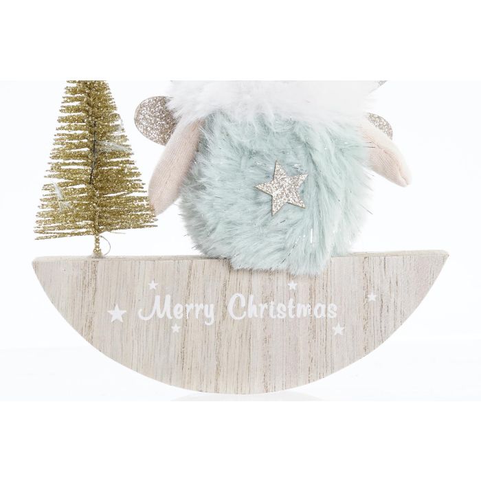 DKD Home Decor Figura Navidad Fantasía Hada Decoración MDF Poliéster 5x12.5x14 cm - Pack 12 Unidades Colores Surtidos 2