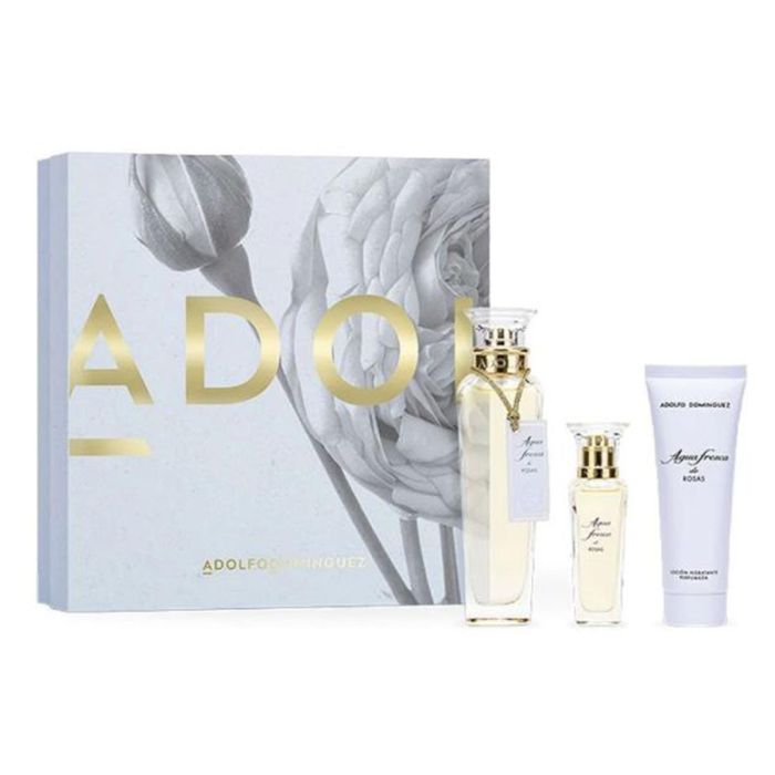 Adolfo Dominguez Agua fresca de rosas eau de toilette 120 ml + locion corporal perfumada 75 ml + miniatura eau de toilette 10 ml