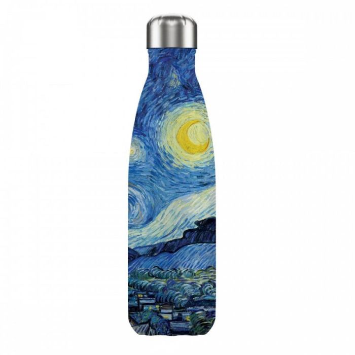 Enesco Botella Isotérmica Noche Estrellada Acero Inoxidable 50cl Doble Pared Libre BPA Hermética Bebidas Calientes Frías Van Gogh