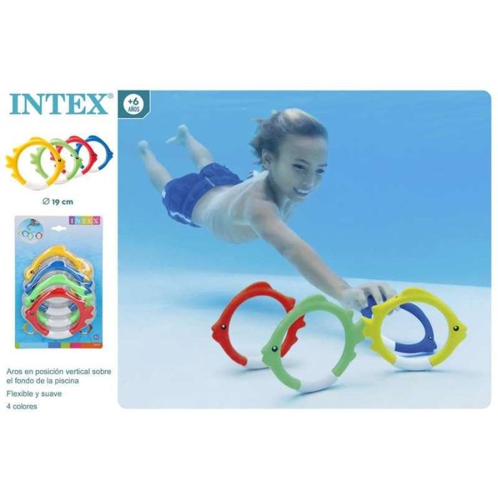 Intex Juegos Acuatico Fun Peces Aros Blister 4 Piezas Edad Mínima 36 Meses 2