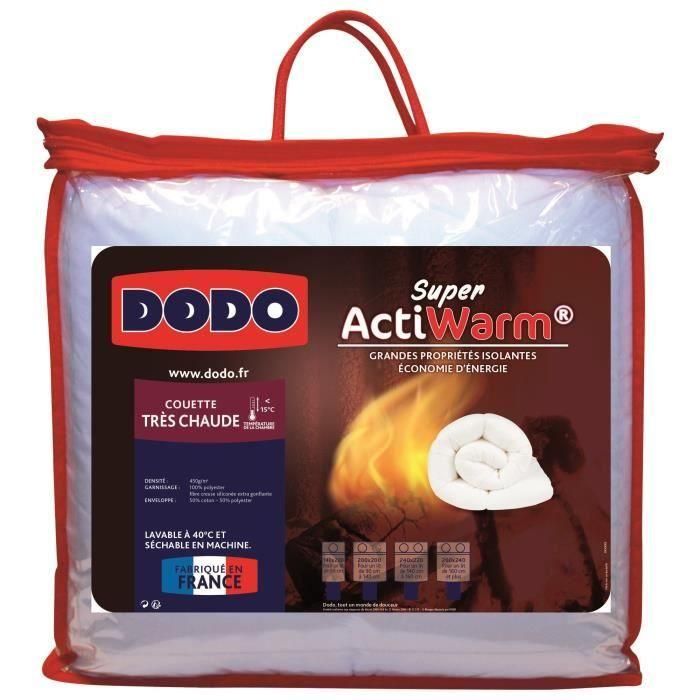DODO Edredón muy cálido 450g / m² SUPER ACTIWARM 200x200 cm blanco DODO Edredón muy cálido 450g / m² SUPER ACTIWARM 200x200 cm blanco