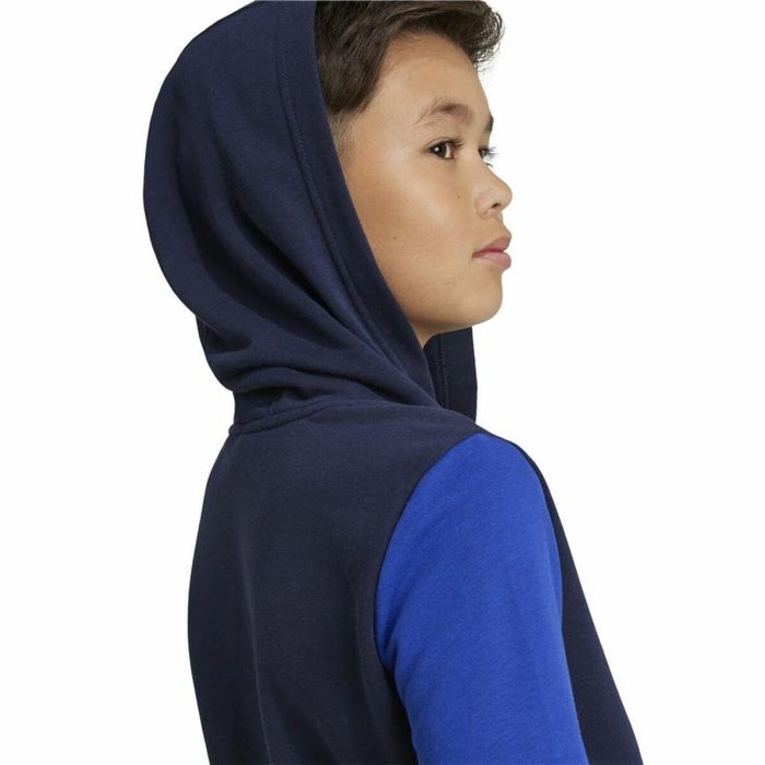 Sudadera con Capucha Niño Adidas Essentials Big Logo Colorblock Azul 1
