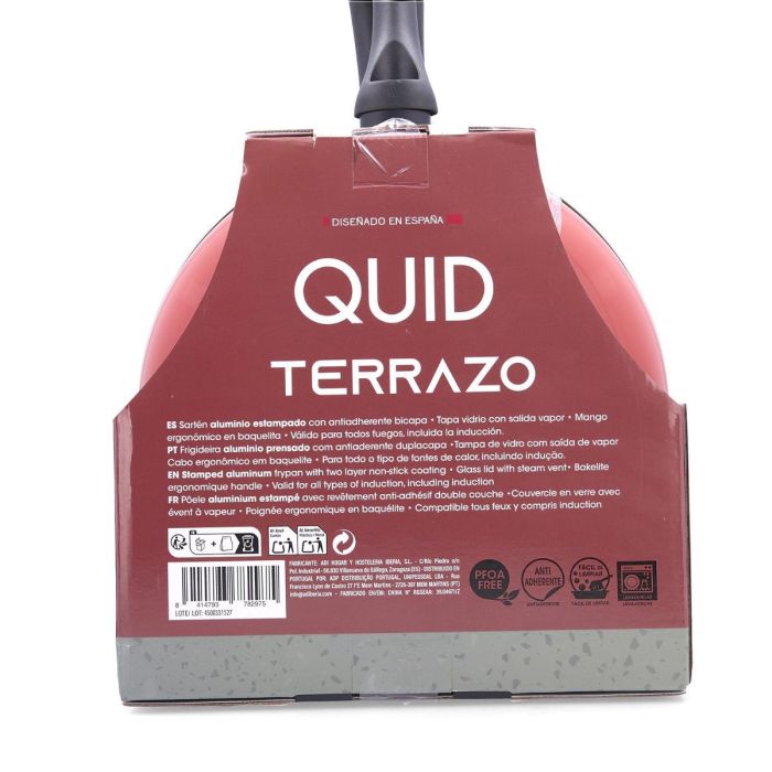 Set 3 Sartenes Aluminio Prensado y 2 Tap Terrazo Quid 20-24-28 cm, 24-28 cm, 3