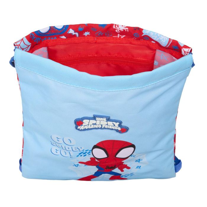 Bolsa Mochila con Cuerdas Spider-Man Rescue Azul Rojo 26 x 34 x 1 cm 3