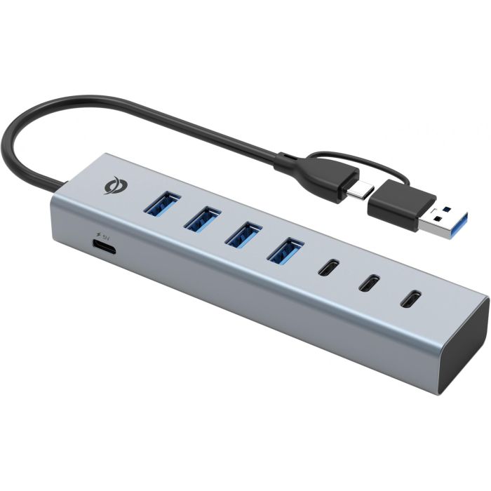 Conceptronic HUBBIES20GP Hub USB 3.0 Gris con 3x USB-C y 4x USB-A 2 Conceptronic HUBBIES20GP Hub USB 3.0 Gris con 3x USB-C y 4x USB-A 2
