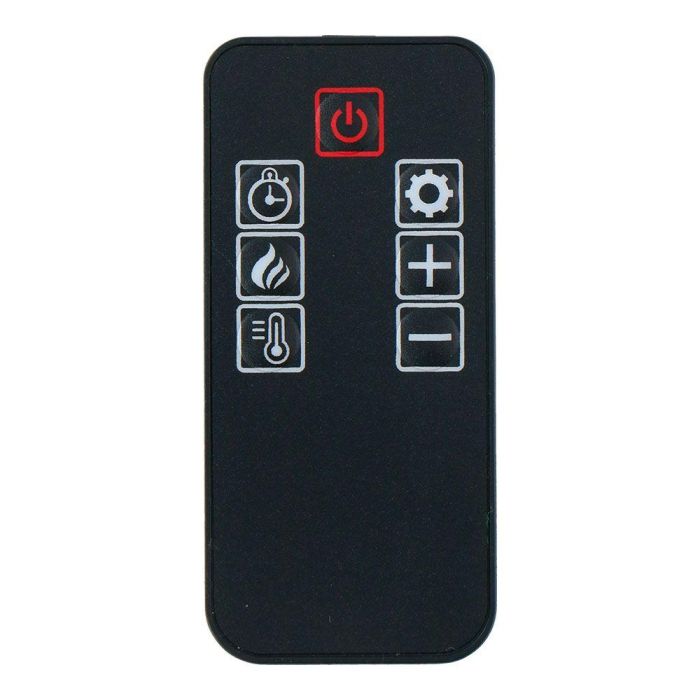 Classic Fire Estufa Chimenea LED Memphis 1800W con Mando a Distancia y Efecto Llama Regulable, Cuerpo Metálico Negro