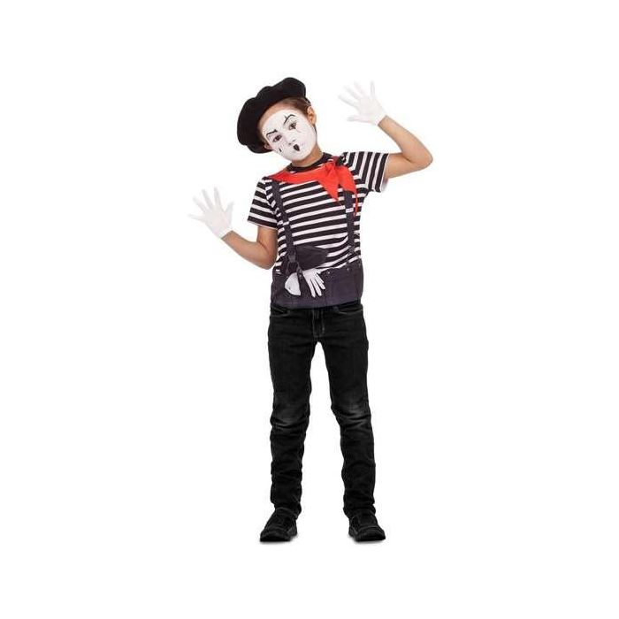 Disfraz mimo camiseta talla 8-10 años 0 Disfraz mimo camiseta talla 8-10 años 0
