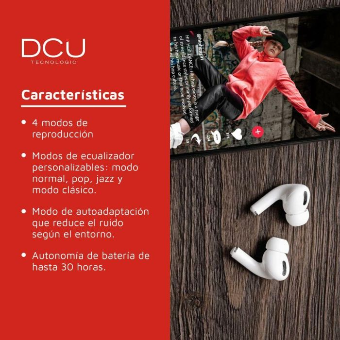 Auriculares Bluetooth DCU 34152080 Blanco 10