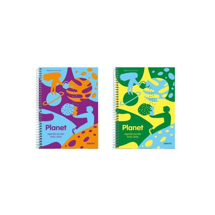 Agenda Escolar (2025-26) Additio Planet Primaria Espiral Tapa Pp S/V A5 (6-12 Años)