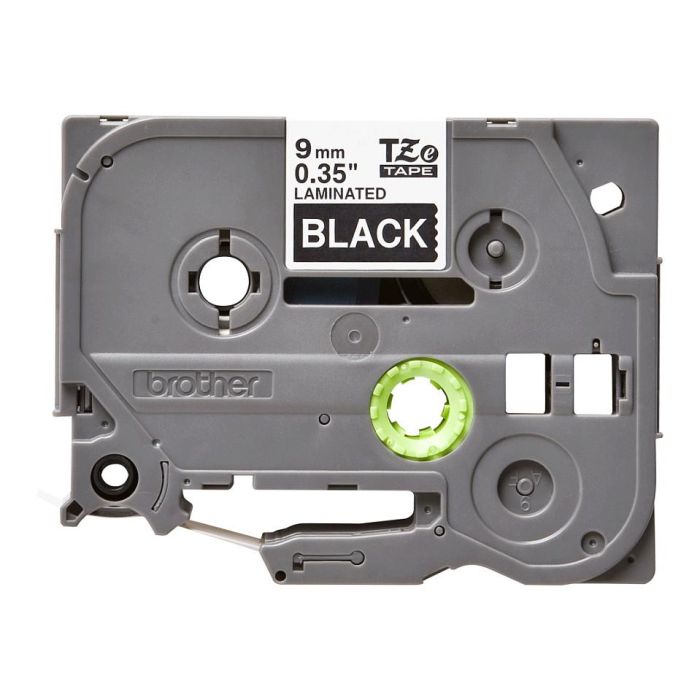 Brother TZe-325 Cinta de Etiquetar Blanca sobre Negra - Ancho 9mm