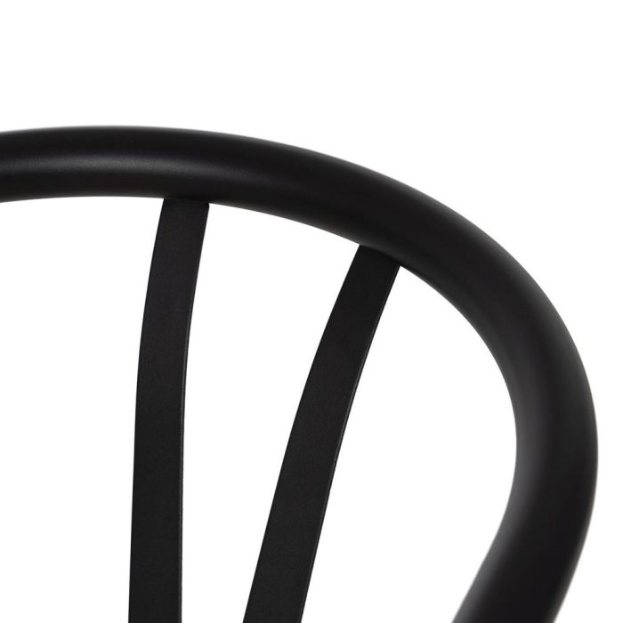 Silla Negro-Natural Metal Salón 54 X 53 X 75 cm