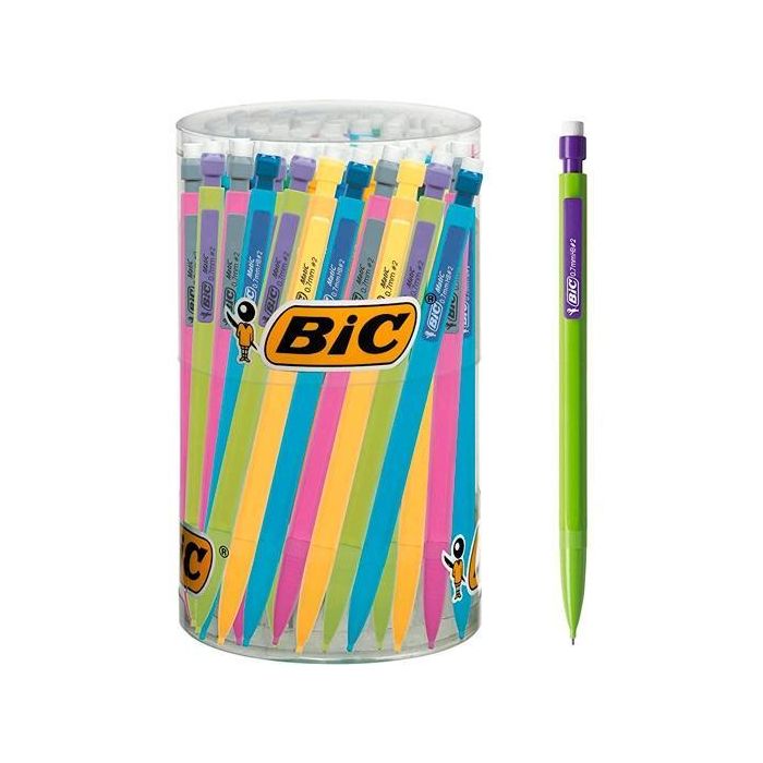 Bic Portaminas Matic Fun 0.7 mm, Mina HB, Escritura Suave, 3 Minas Incluidas, Bote Expositor 60 Ud, Colores Vivos Bic Portaminas Matic Fun 0.7 mm, Mina HB, Escritura Suave, 3 Minas Incluidas, Bote Expositor 60 Ud, Colores Vivos