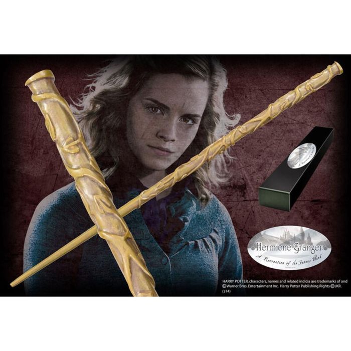 The Noble Collection Varita de Hermione Granger Replica Harry Potter Pintada a Mano Caja Coleccion 2