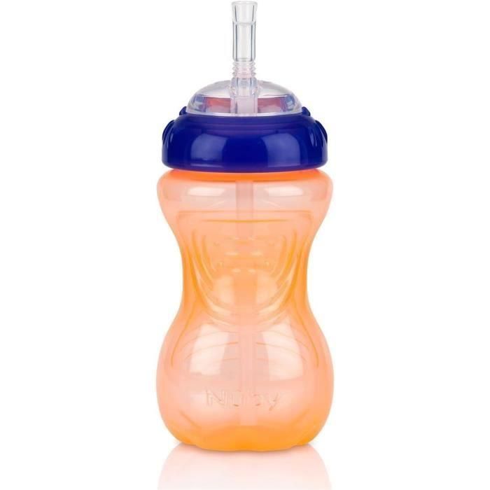 Vasos antiderrames NUBY (paquete de 3) con pajitas flexibles - Unisex 1