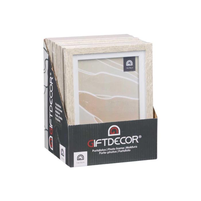 Giftdecor Portafotos Natural Borde Blanco 13x18 cm (Set de 24) 2