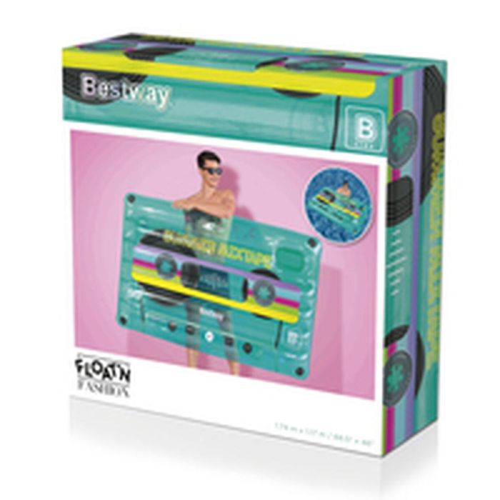 Bestway Colchoneta Hinchable Retro Cassette 174x117 cm Playa y Piscina 43649 6 Bestway Colchoneta Hinchable Retro Cassette 174x117 cm Playa y Piscina 43649 6
