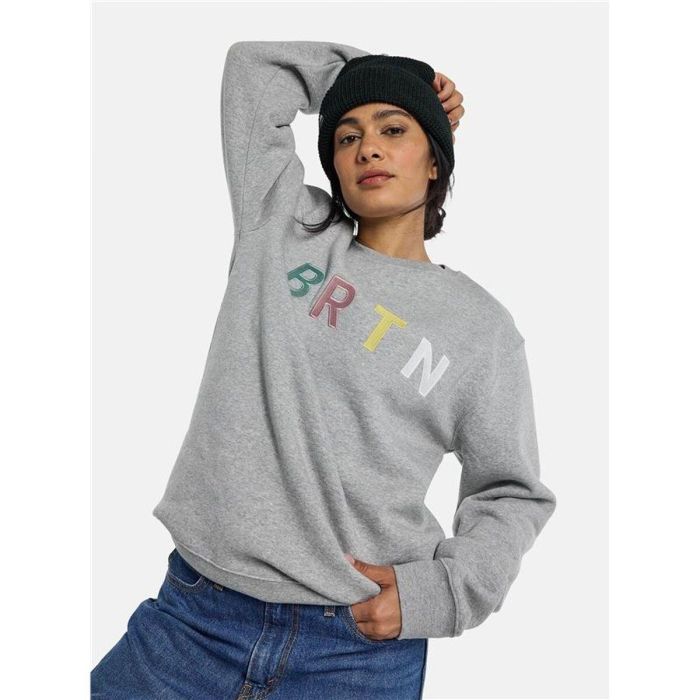 Sudadera con Capucha Hombre Burton Mb Brtn Crew Gris claro 4