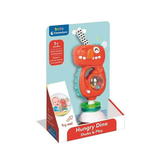 Sonajero musical dinosaurio con ventosa para sujetar en cualquier base 7x15x22 cm 4