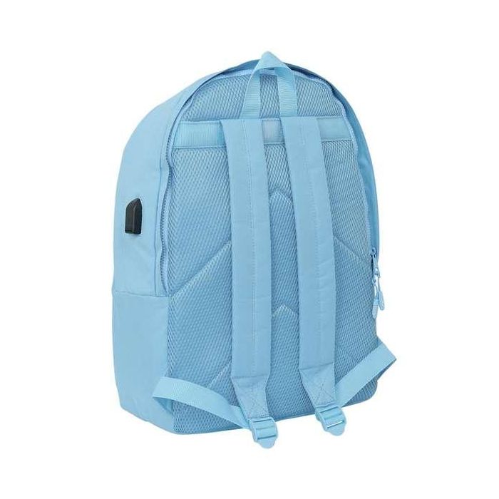 Safta Mochila Doble para Portátil 15,6" + USB Munich Básicos Azul 31x44x18 cm 1