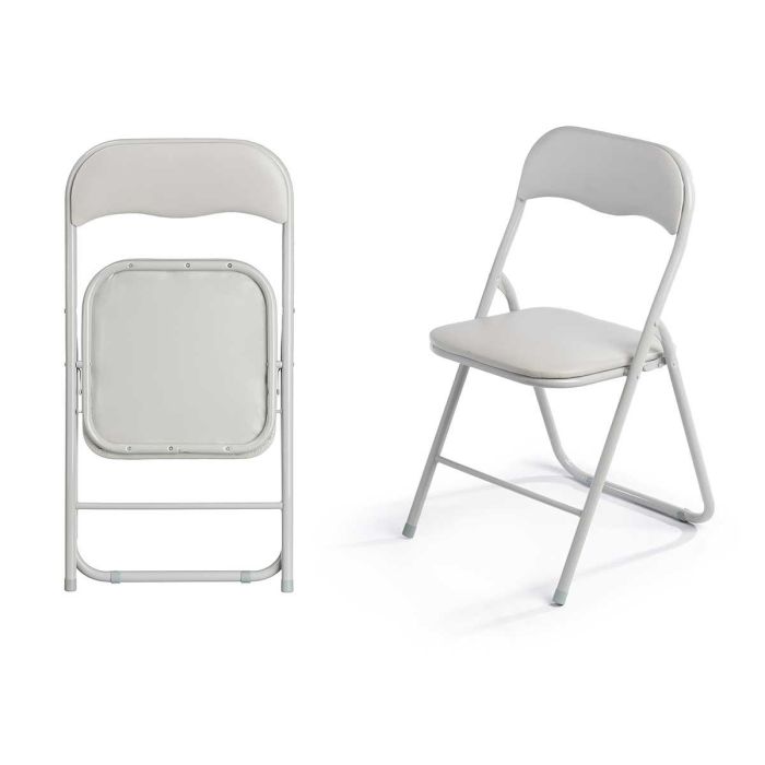 Silla Plegable Pvc Gris Giftdecor 88X6CM (6 Unidades) Silla Plegable Pvc Gris Giftdecor 88X6CM (6 Unidades)