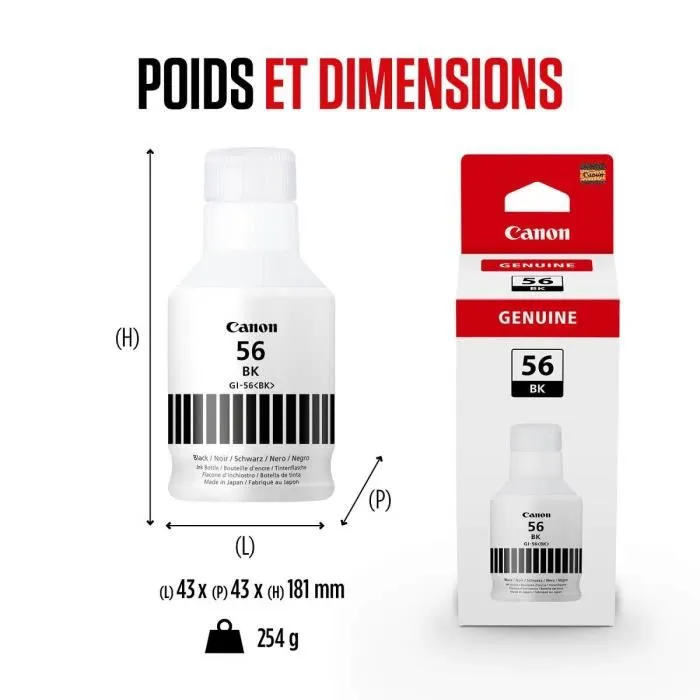 CANON Botella de tinta negra GI-56BK para GX6050 GX7050 4