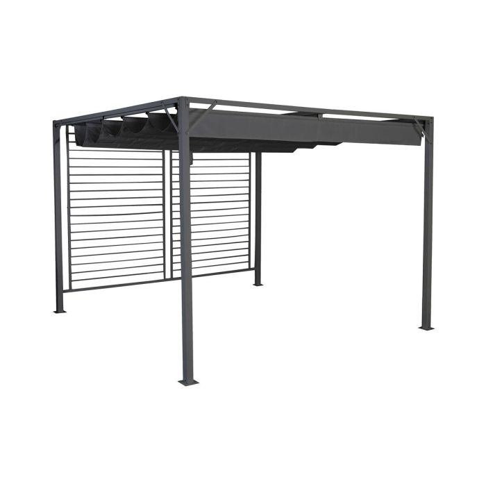 Pérgola DKD Home Decor Gris 300 x 300 x 230 cm Acero 7 Pérgola DKD Home Decor Gris 300 x 300 x 230 cm Acero 7
