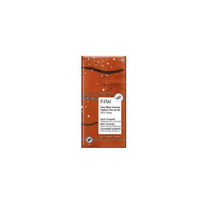 Chocolate Negro 62% Con Caramelo Y Flor De Sal 80G Chocolate Negro 62% Con Caramelo Y Flor De Sal 80G