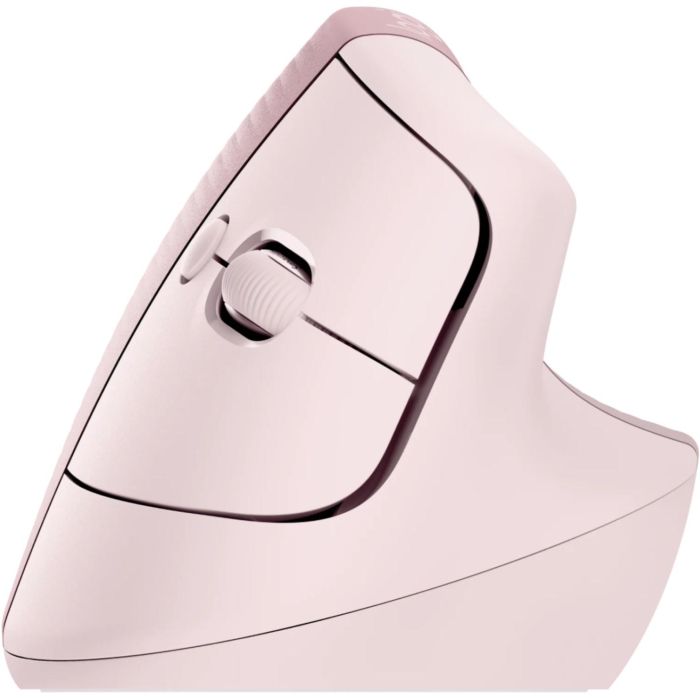 LOGITECH Raton Inalambrico 6 botones Ergonomico, Vertical, Videojuegos color Rosa 4