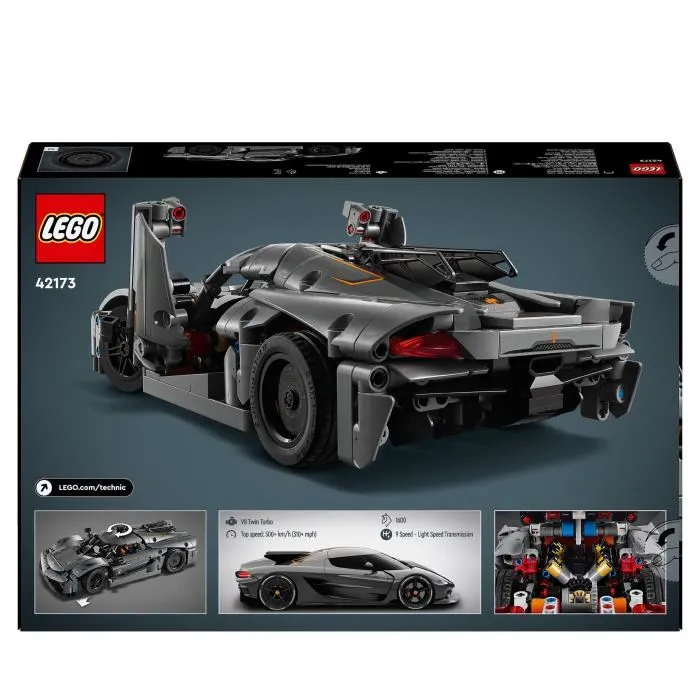 LEGO 42173 Hypercar Koenigsegg Jesko Absolut Gris - Juego de Construcción de Coche Deportivo 5