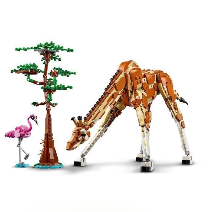 LEGO 31150 Creator 3en1 Safari Animales Salvajes, Juguete con Figuras: Jirafa, Gacelas y León 2