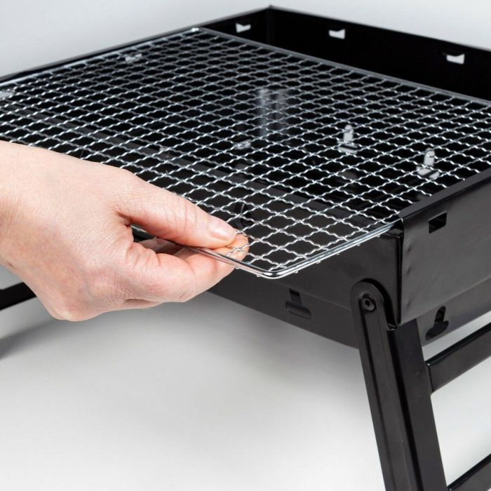 Barbacoa Portátil Aktive Rectangular Negro 50 x 23 x 30 cm (2 Unidades) 4 Barbacoa Portátil Aktive Rectangular Negro 50 x 23 x 30 cm (2 Unidades) 4
