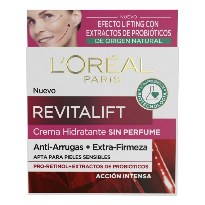 L'Oréal Paris Revitalift Sin Perfume Piel Sensible Antiarrugas Spf15 50 mL 1