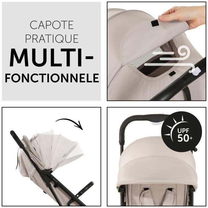 Hauck HAU4007923160152 Cochecito Compacto Travel N Care 4 Ruedas Plegado con una Mano Beige 5