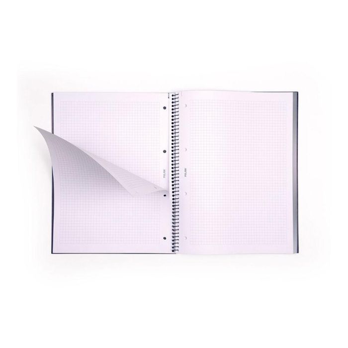 Milán Cuaderno A4 con espiral cuadriculado 5x5 mm azul marino, tapa dura, 80 hojas, Colección 430 since 1918 2 Milán Cuaderno A4 con espiral cuadriculado 5x5 mm azul marino, tapa dura, 80 hojas, Colección 430 since 1918 2