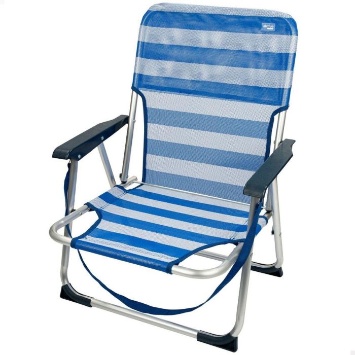 Silla de Playa Aktive Plegable Azul 44 x 72 x 35 cm (4 Unidades) 6