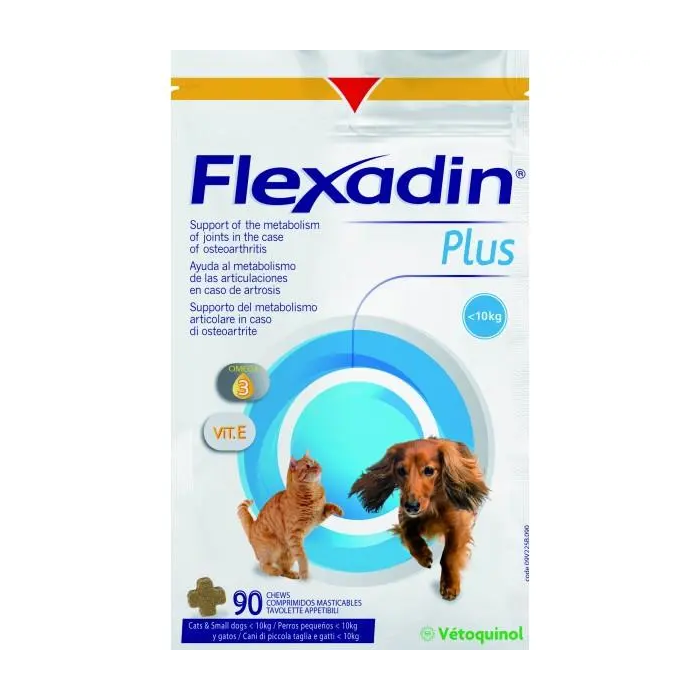 Vetoquinol Flexadin Plus 30 Comprimidos Masticables para Perros con Artrosis Omega-3 Glucosamina Condroitina Vetoquinol Flexadin Plus 30 Comprimidos Masticables para Perros con Artrosis Omega-3 Glucosamina Condroitina