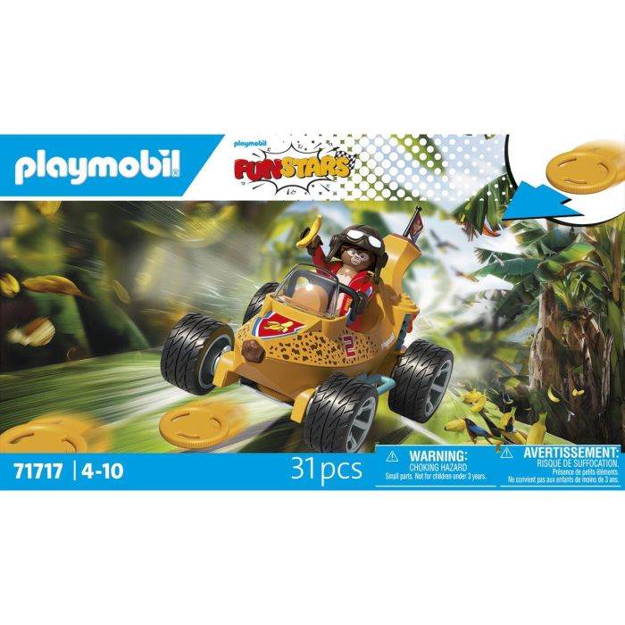 PLAYMOBIL 71717 Racing Banana FunStars - Vehículo Plátano con Lanzadiscos para Duelos Divertidos, +4 Años 2
