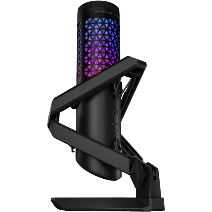 ASUS ROG Carnyx BLK Micrófono de Mesa USB Tipo C Negro con Soporte, Control Giratorio y Reducción de Ruido - 90YH03Z0-BAUA00 1