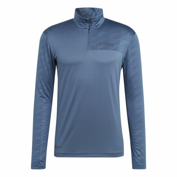 Camiseta de Manga Larga Hombre Adidas Multi Half Zip Ls Azul 0 Camiseta de Manga Larga Hombre Adidas Multi Half Zip Ls Azul 0