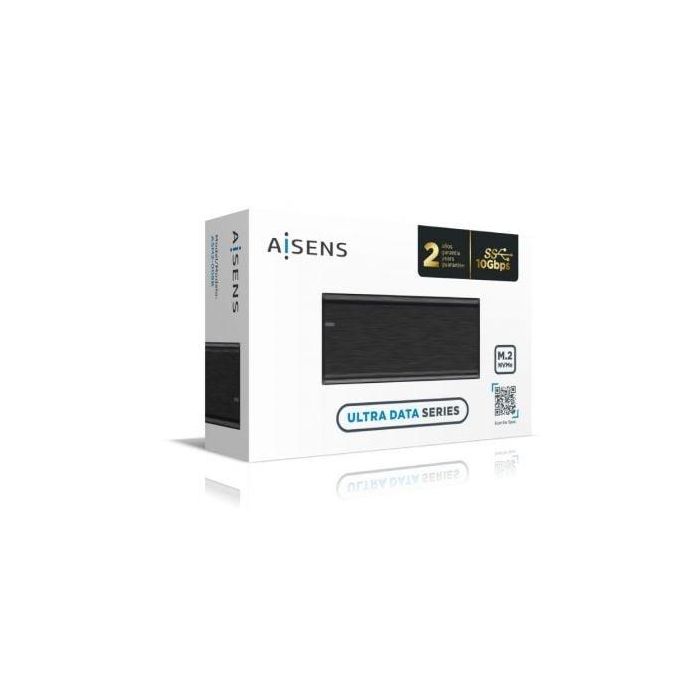 Aisens Caja Externa M.2 NVMe a USB 3.2 Gen2, Aluminio, Compatible con SSD M.2 NVMe (B+M/M), Hasta 10Gbps, 2242/2260/2280 3