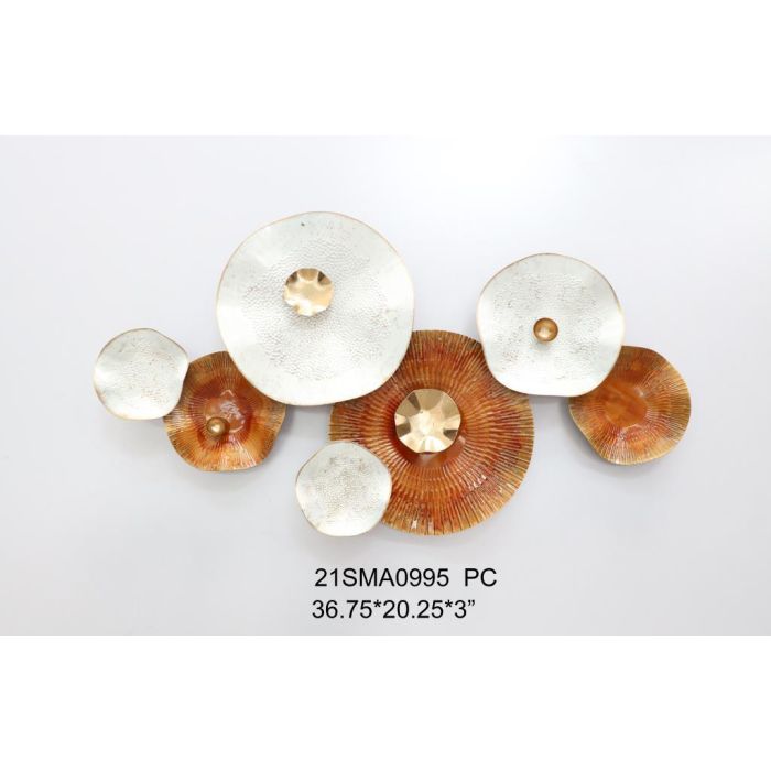 Decoracion Pared Glam DKD Home Decor Terracota Blanco 5 x 50 x 91 cm (2 Unidades) 1