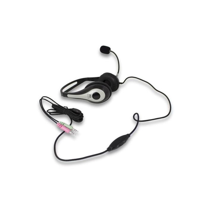 Ewent Auricular Ew3562 con Micrófono, Control de Volumen, Cable Antienredos, Ideal para Música, Juegos y Llamadas 2