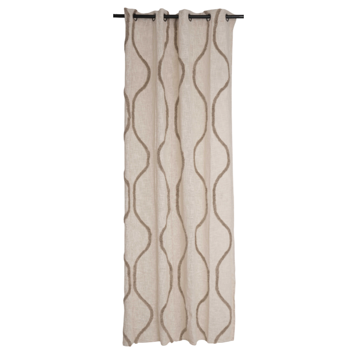 Cortina Boho DKD Home Decor Beige 260 x 140 cm (2 Unidades) 0 Cortina Boho DKD Home Decor Beige 260 x 140 cm (2 Unidades) 0