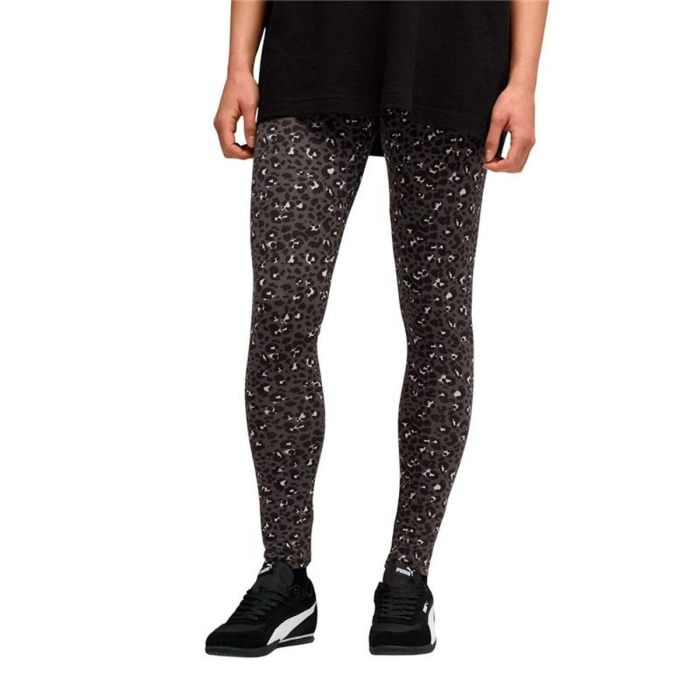 Pantalón Largo Deportivo Puma Essentials Graphic Animal A Negro Mujer 2