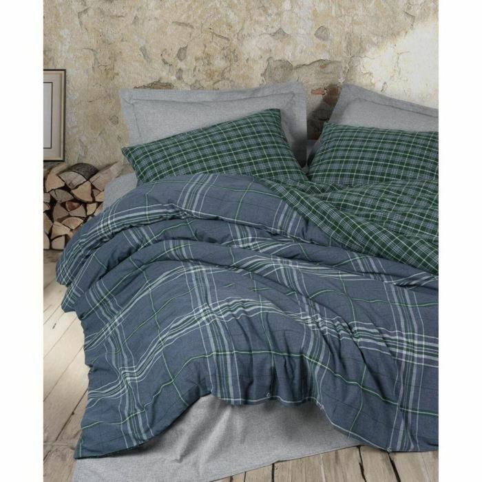 Juego de Cama Azul ASI8684283035533 con 1 Funda Nórdica 220x240cm y 2 Fundas Almohada 60x60cm de 50% Algodón 50% Poliéster 3