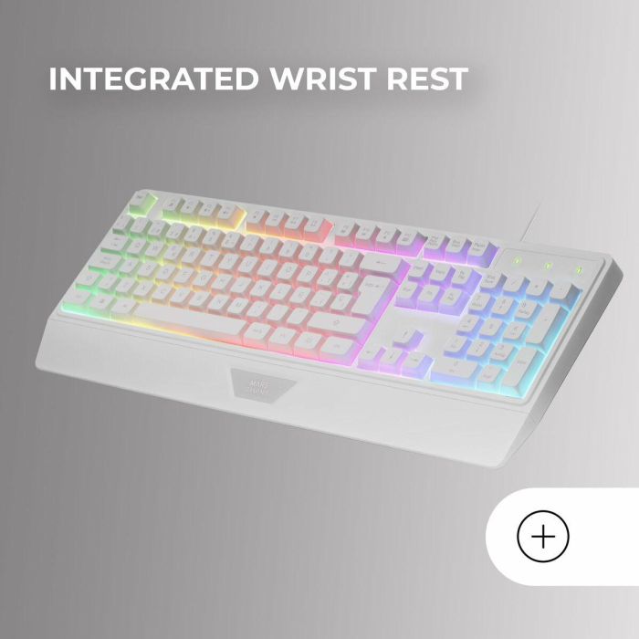 Ratón Gaming Mars Gaming MK124WES Blanco Qwerty Español 10