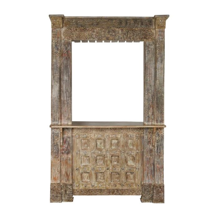 Mueble Bar Item Home DKD Home Decor Natural 66 x 247 x 158 cm Mueble Bar Item Home DKD Home Decor Natural 66 x 247 x 158 cm