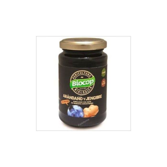BIOCOP Compota de Arándano y Jengibre Bio 265g - Endulzada con Zumo de Manzana Concentrado, Sin Gluten y Vegano