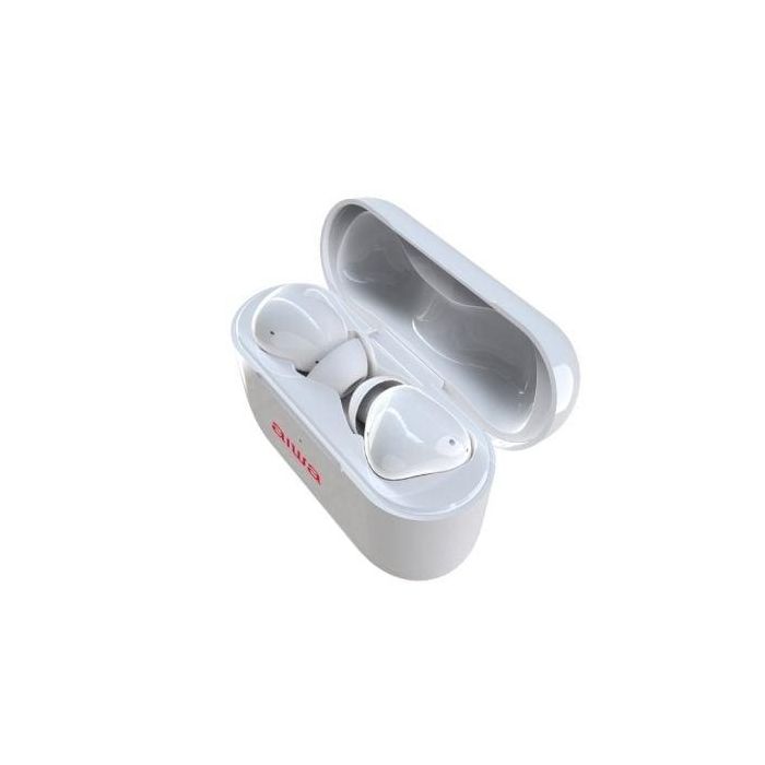 Aiwa EBTW-888ANC Auriculares Inalámbricos Bluetooth ANC Blancos con Estuche de Carga, Batería 19h, Audio HD, IPX4, Asistente Voz 1